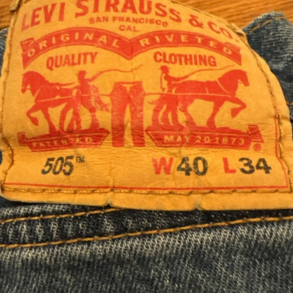 Levi's 40 x‎ 34 505 Regular Fit Straight 4582 Stonewash Denim Jeans